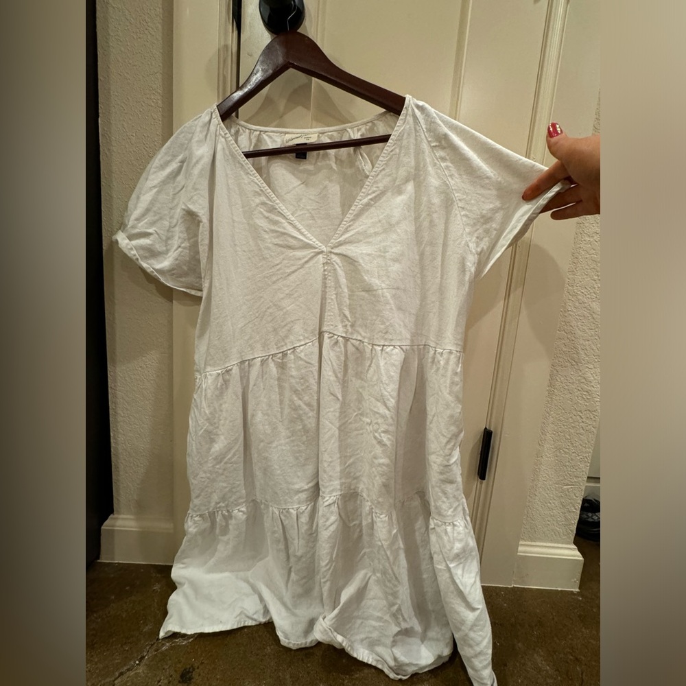 White target sun dress